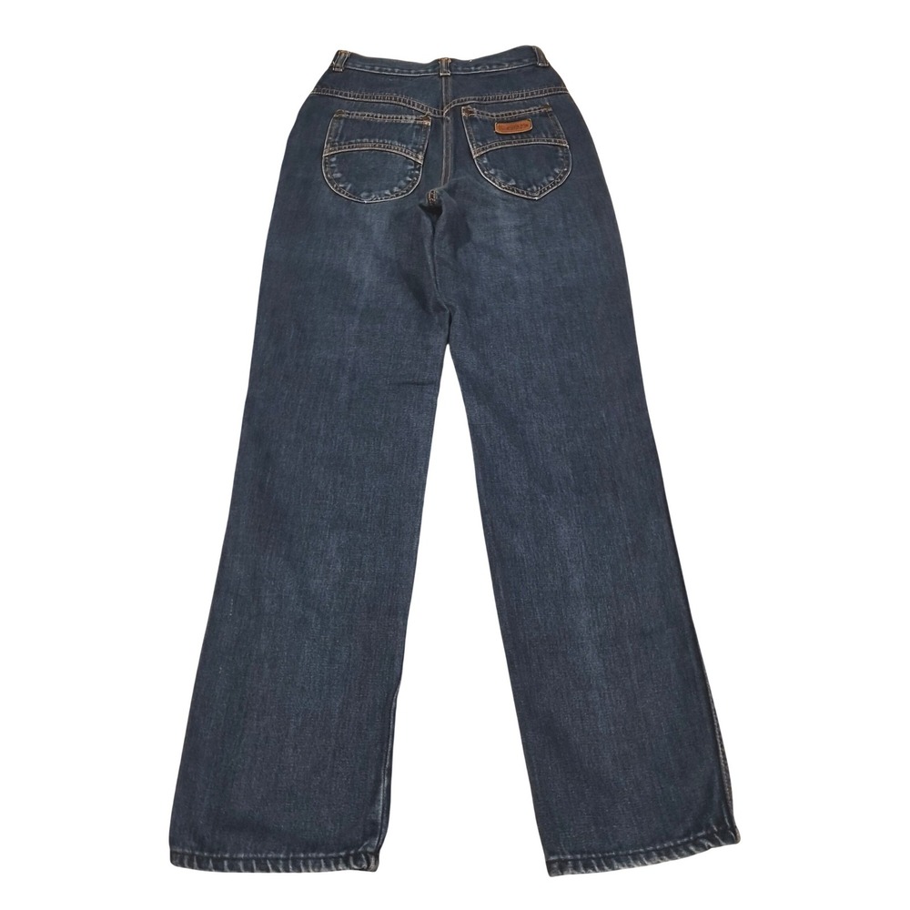 Vintage 80s Gitano High Waisted Mom Jeans Dark Wash Arc Pocket Size 4/5 Short